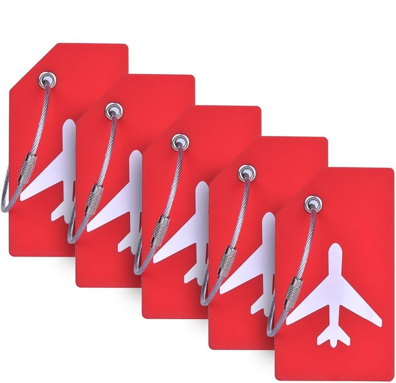 Ovener 5Pack Silicone Luggage Tag with Name ID Card Perfect to Quickly Spot Luggage Suitcase by - Image 1